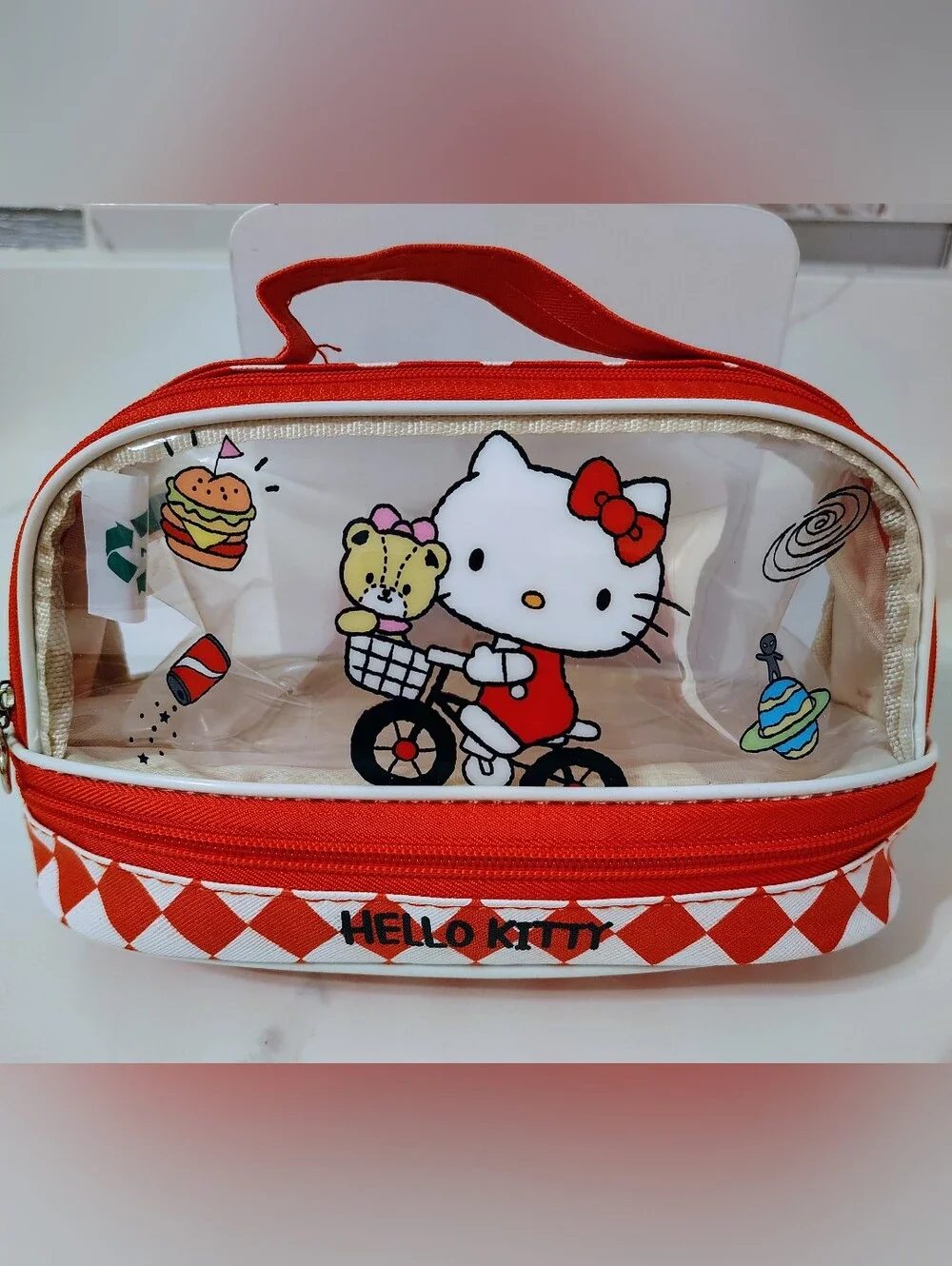 NEW Hello Kitty Clear Cosmetic/Accessory Bag
